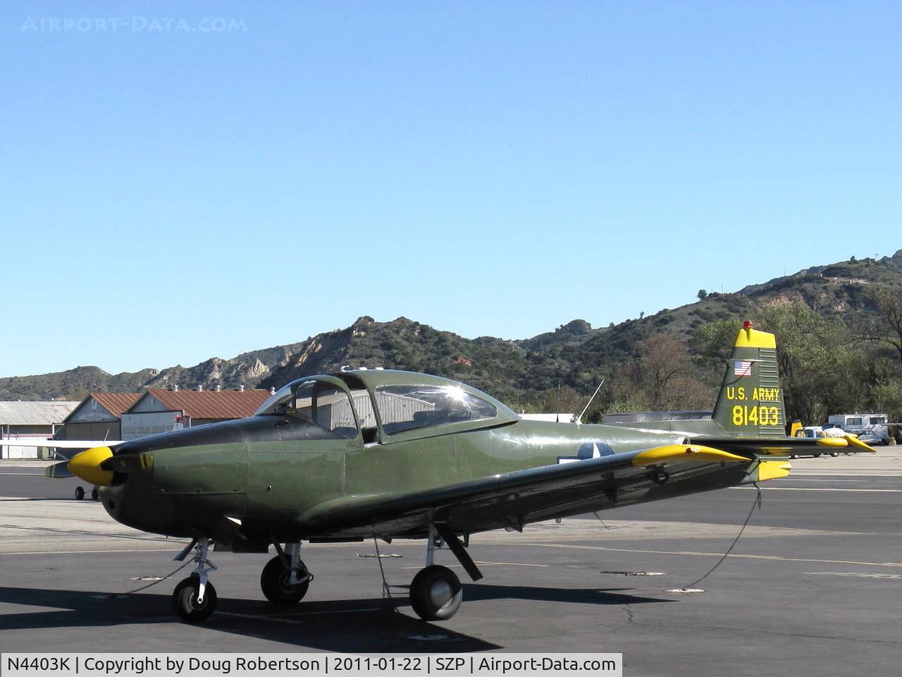 N4403K, 1948 Ryan Navion C/N NAV-4-1403, 1948 Ryan NAVION as L-17B, Continental E-185 listed (owner states 225 Hp engine)