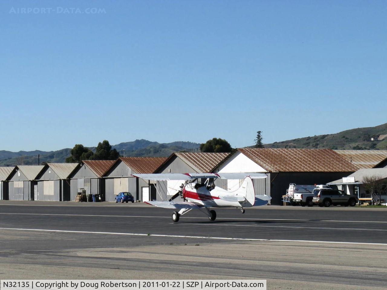 N32135, 1941 Waco UPF-7 C/N 5767, 1941 Waco UPF-7, Continental W670 220 Hp, stunning showplane, chromed engine, prop, landing roll Rwy 22