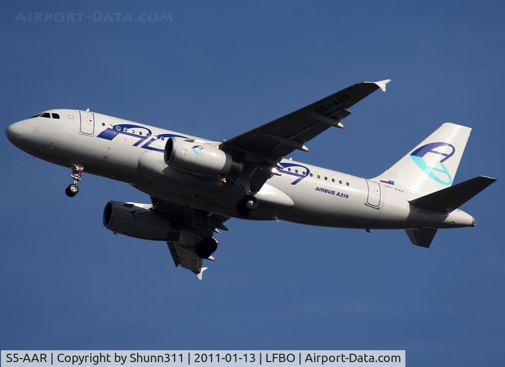 S5-AAR, 2010 Airbus A319-132 C/N 4301, Taking off rwy 32R...