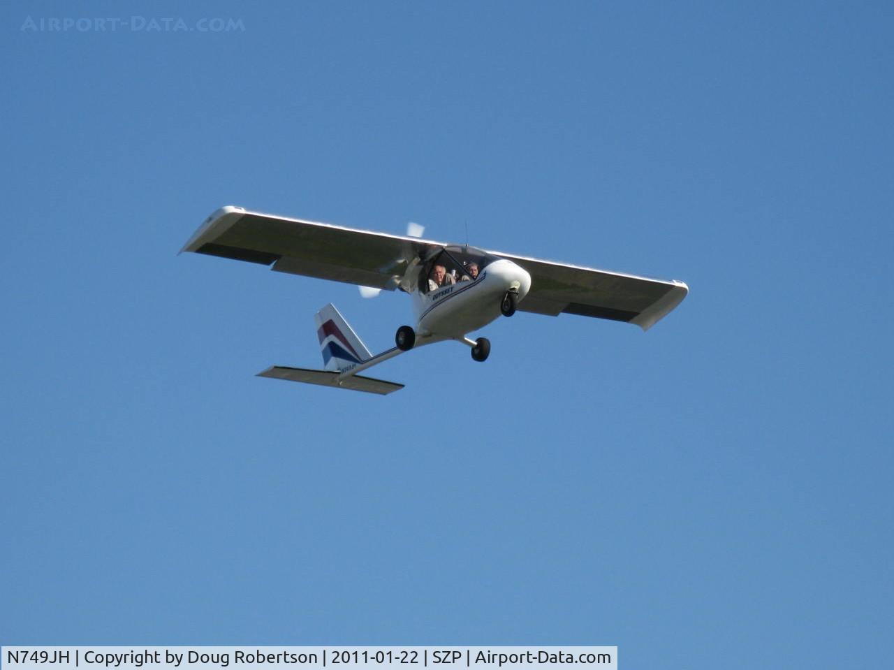 N749JH, 2008 Earthstar Odyssey C/N 61008, 2008 Caston/Caston Earthstar ODYSSEY, HKS 700E 2 cylinder 4 stroke 60 Hp, 3-blade pusher prop, BRS recovery system, Ultralight registered Experimental class, Takeoff climb Rwy 22