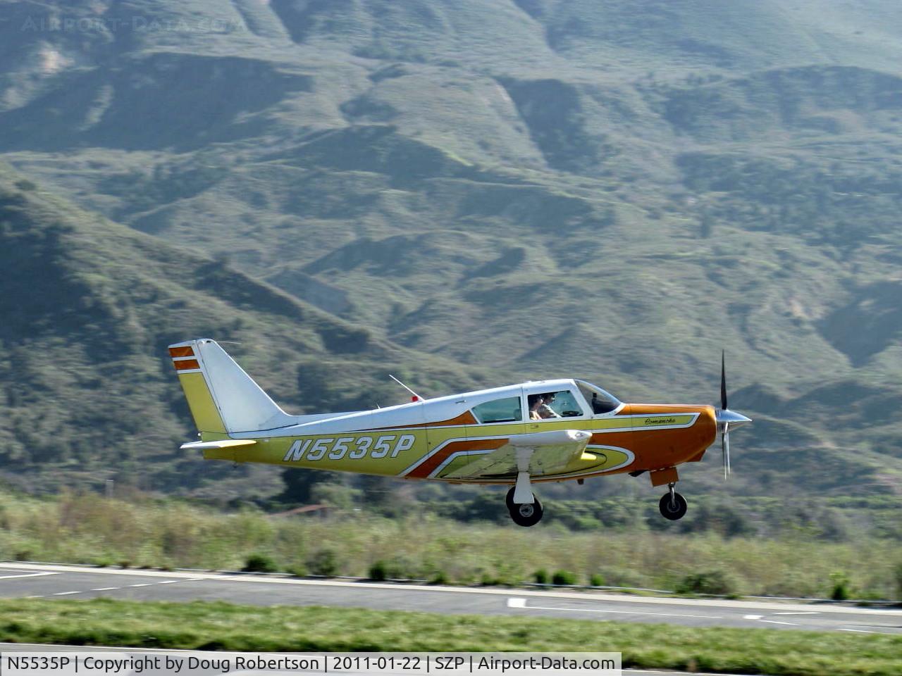 N5535P, 1958 Piper PA-24-250 Comanche C/N 24-599, 1958 Piper PA-24-250 COMANCHE, Lycoming O-540 250 Hp, takeoff climb Rwy 22