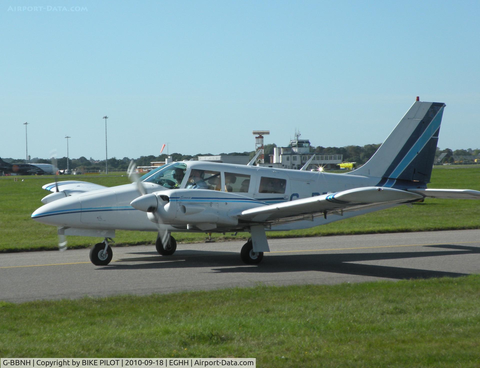 G-BBNH, 1973 Piper PA-34-200 Seneca C/N 34-7350339, Taxying past the Flying Club