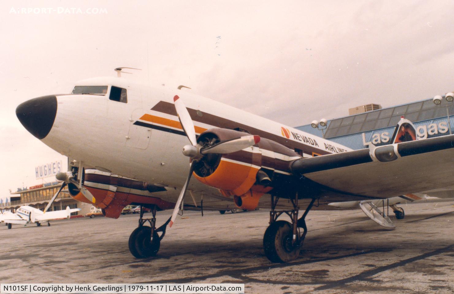 N101SF, 1943 Douglas DC-3A (C-53D) C/N 11674, Las Vegas , 1979