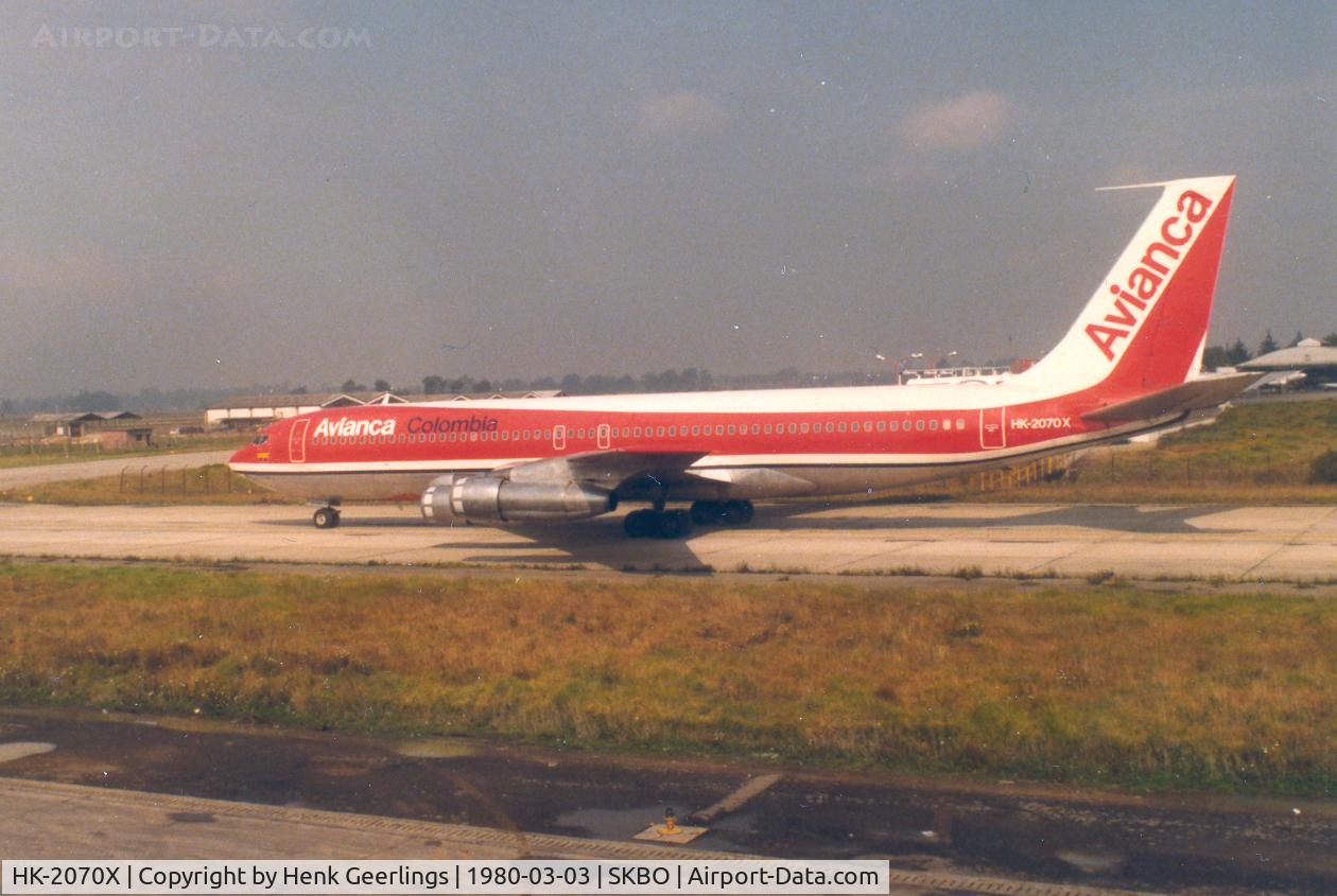 HK-2070X, 1966 Boeing 707-321B C/N 19266, Avianca , Bogota , Mar '80