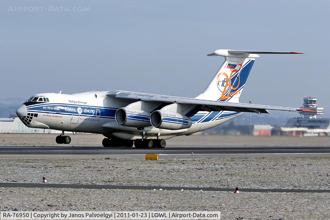 RA-76950, 2004 Ilyushin Il-76TD-90VD C/N 2043420697, Volga Dnepr Airlines Ilyushin IL-76TD-90VD take off in LOWL/LNZ