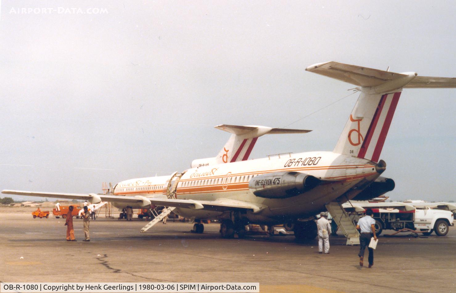 OB-R-1080, 1971 BAC 111-476FM One-Eleven C/N 241, Faucett , Lima , Mar '80