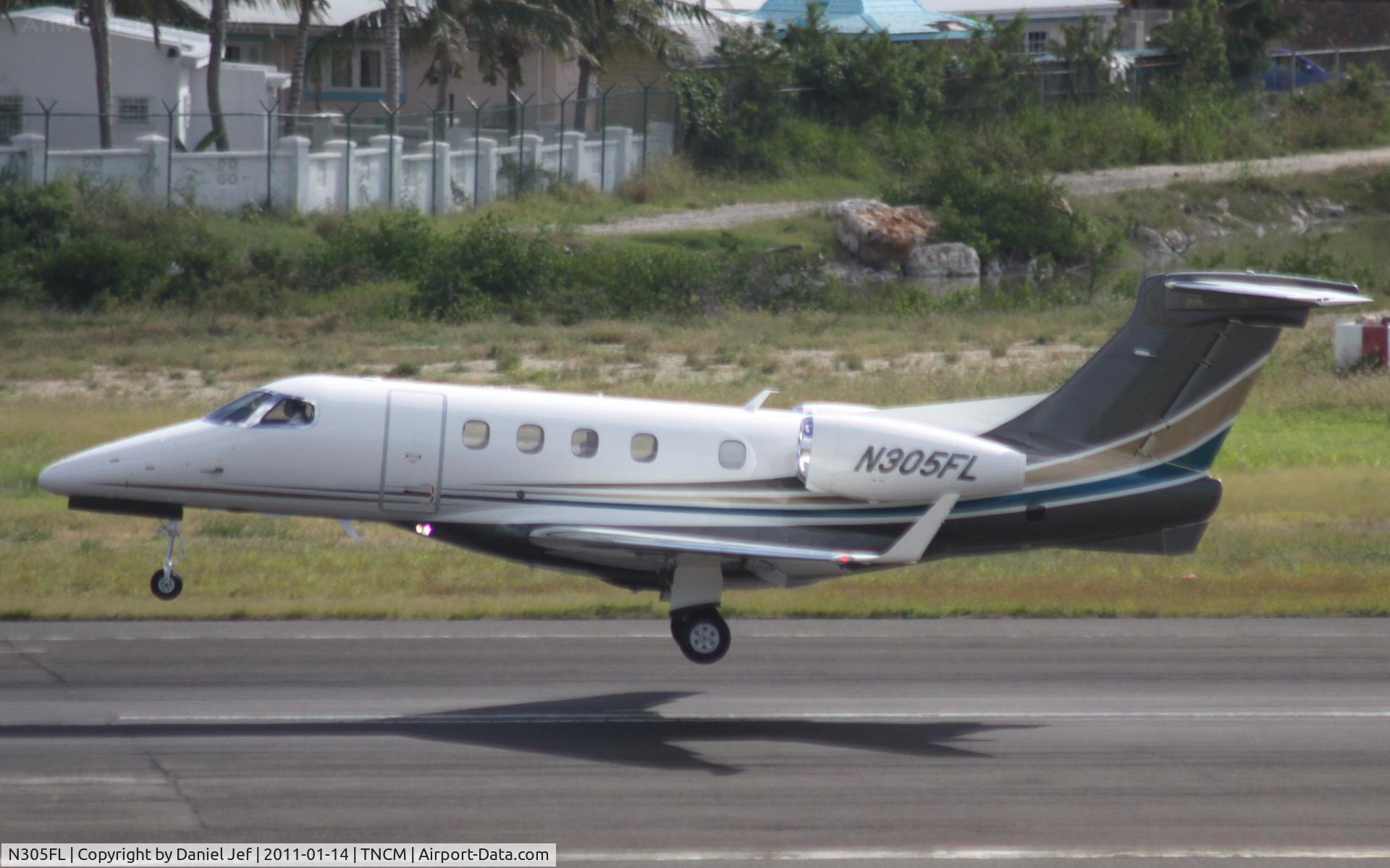 N305FL, 2010 Embraer EMB-505 Phenom 300 C/N 50500029, N305FL landing at TNCM