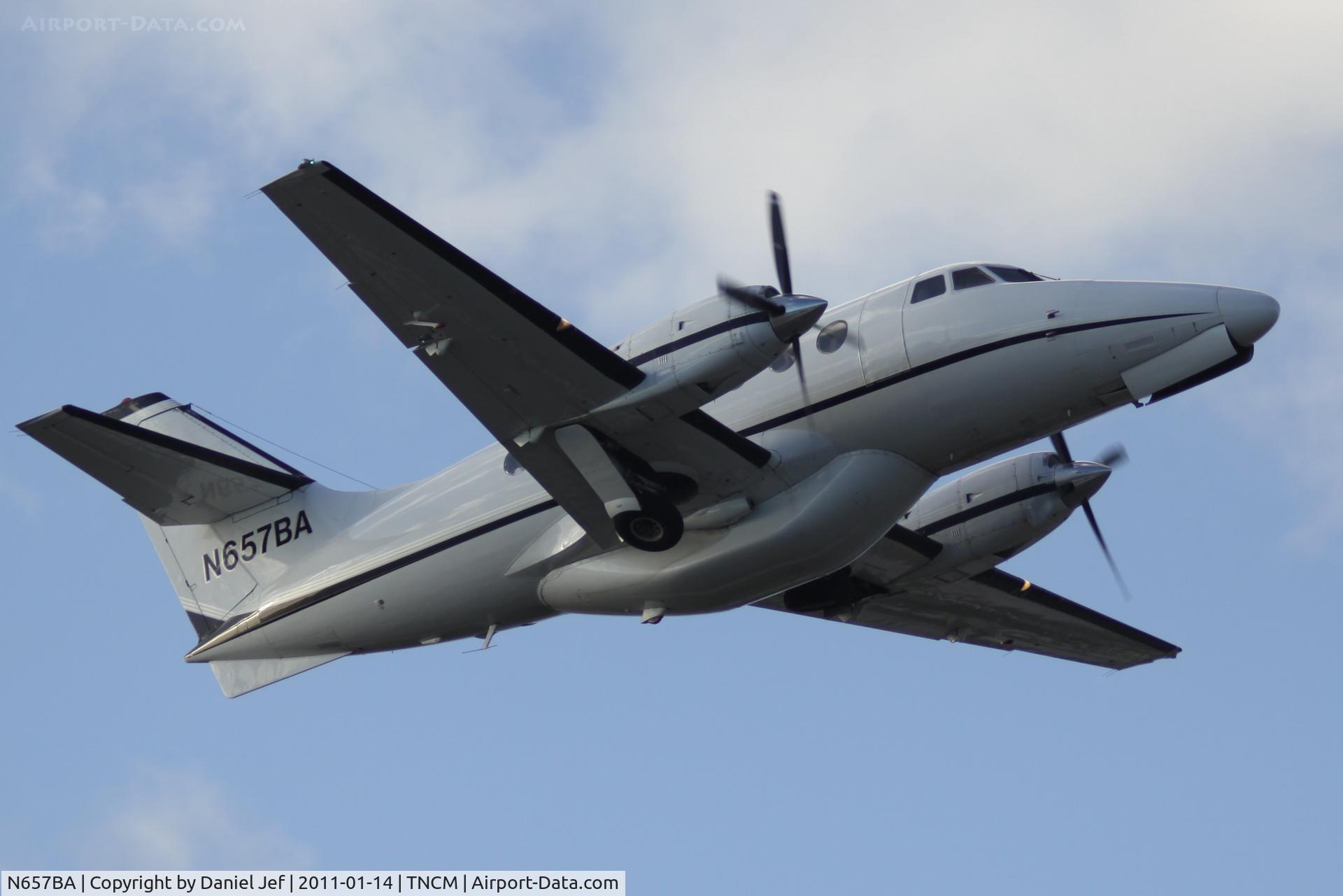 N657BA, 1985 British Aerospace BAe-3101 Jetstream 31 C/N 657, N657BA departing TNCM