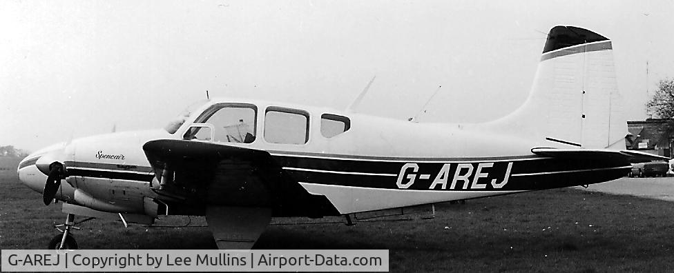 G-AREJ, 1960 Beech B95 Travel Air C/N TD-423, Seen at Redhill in the 1960's