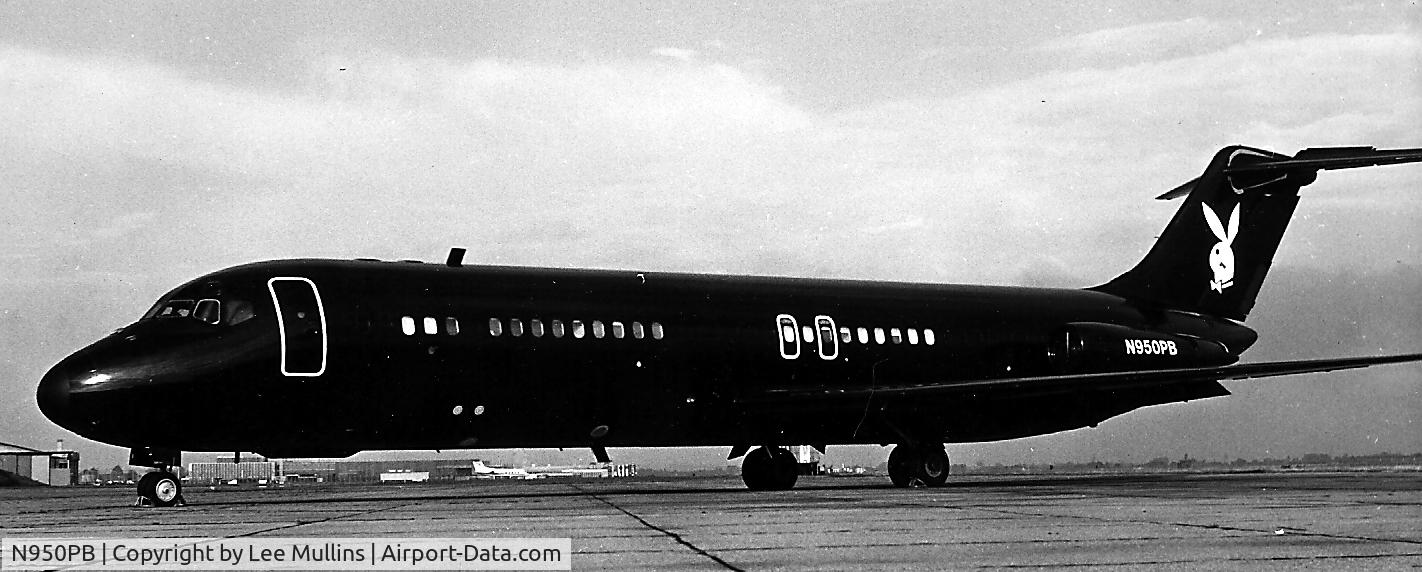 N950PB, 1969 Douglas DC-9-32 C/N 47394, Hugh Hefner's DC-9 at Heathrow. It was apparently fitted with a circular bed as part of the in-flight entertainment.