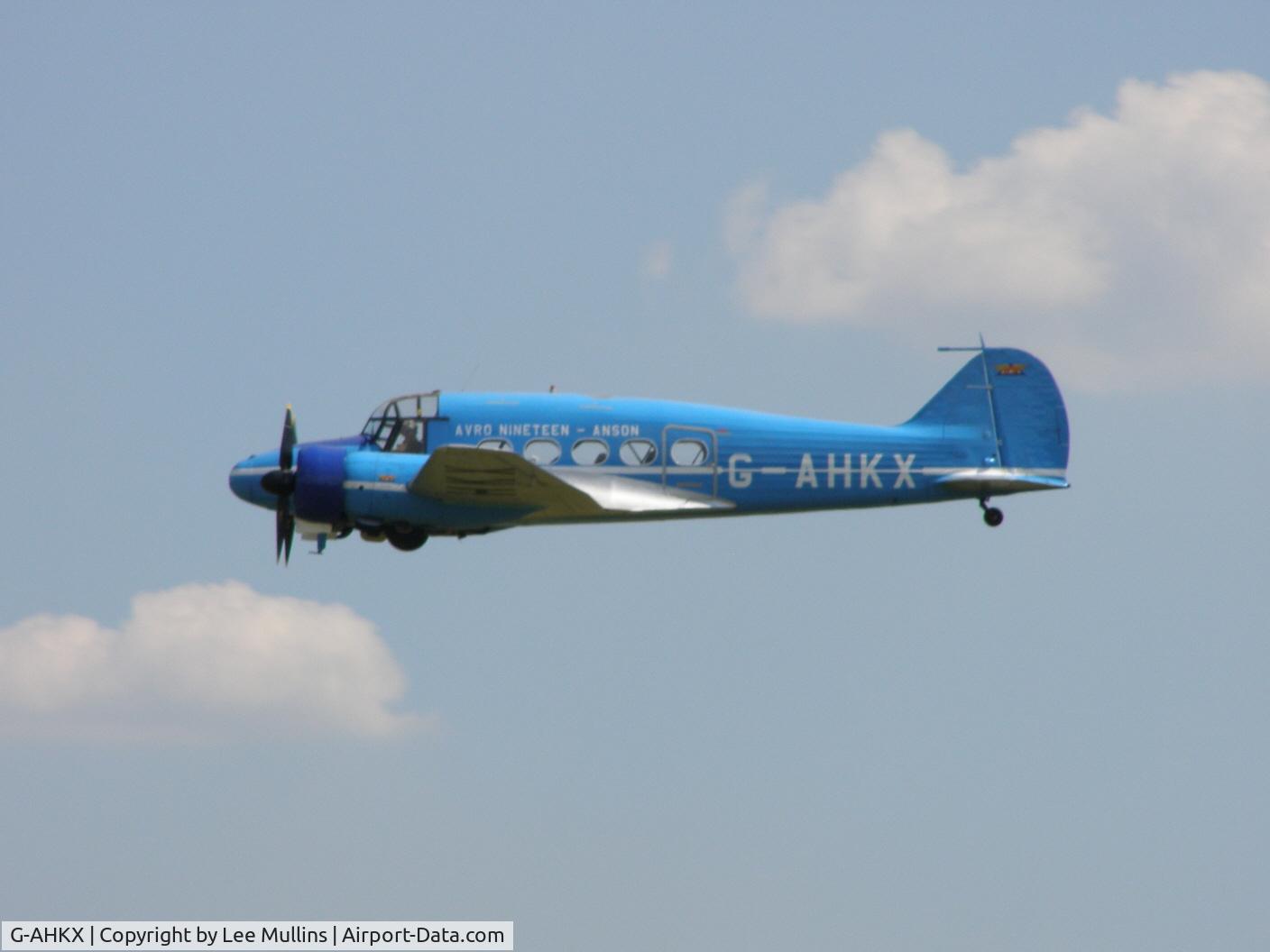 G-AHKX, 1946 Avro 652A Anson C.19 Series 2 C/N 1333, G-AHKX seen in flight at Old Warden
