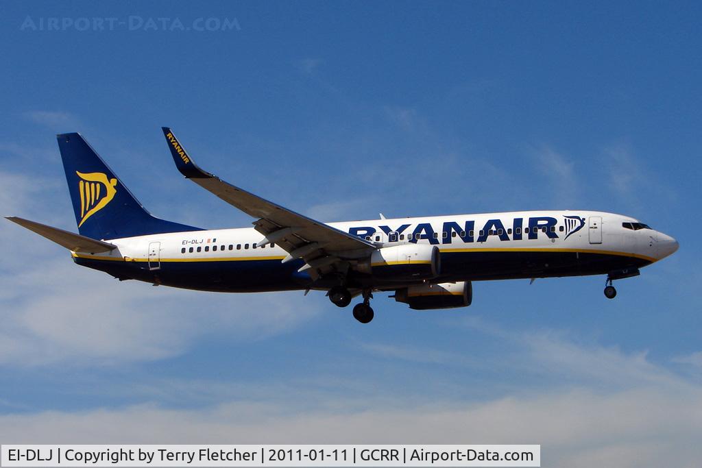 EI-DLJ, 2006 Boeing 737-8AS C/N 34177, Ryanair's 2006 Boeing 737-8AS, c/n: 34177 landing at Lanzarote