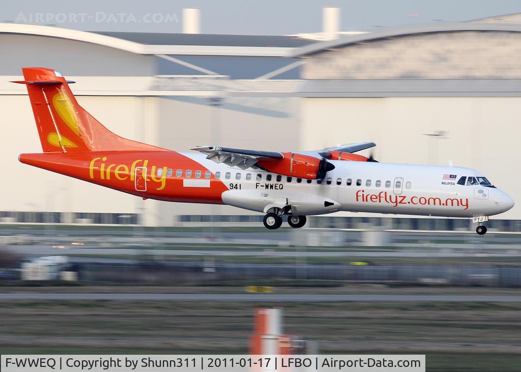 F-WWEQ, 2011 ATR 72-212A C/N 941, C/n 941 - To be 9M-FYJ