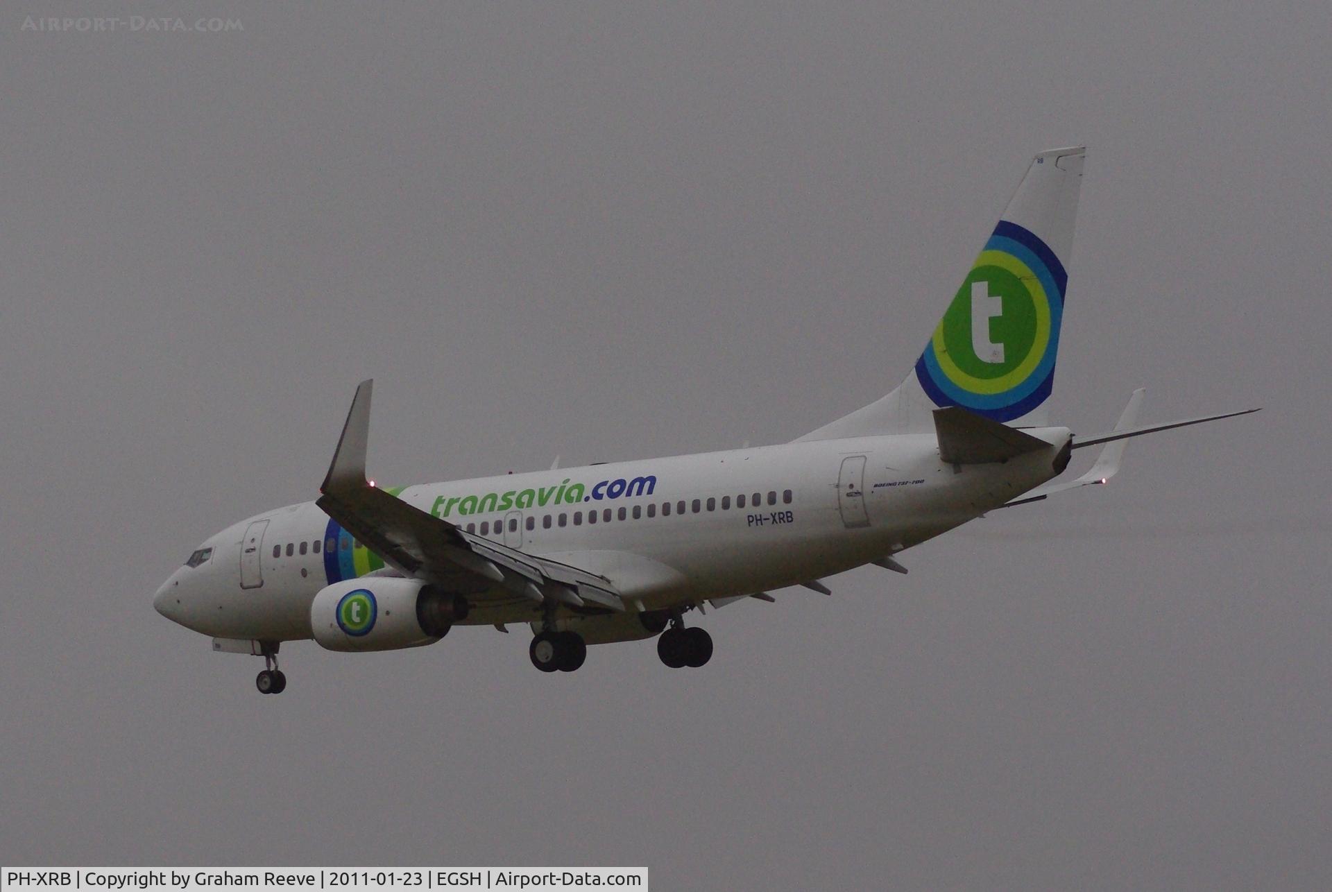 PH-XRB, 2003 Boeing 737-7K2 C/N 28256, About to touch down.