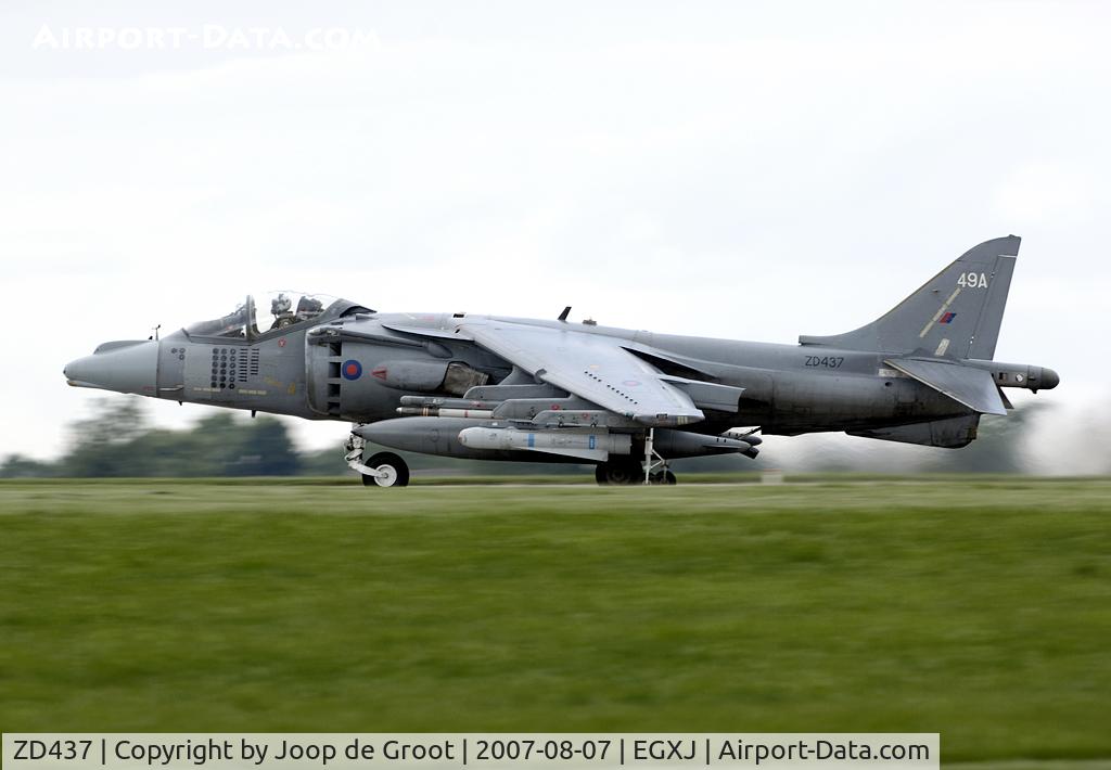 ZD437, British Aerospace Harrier GR.7 C/N P49, after return from Afhanistan the mission marking were still in place.