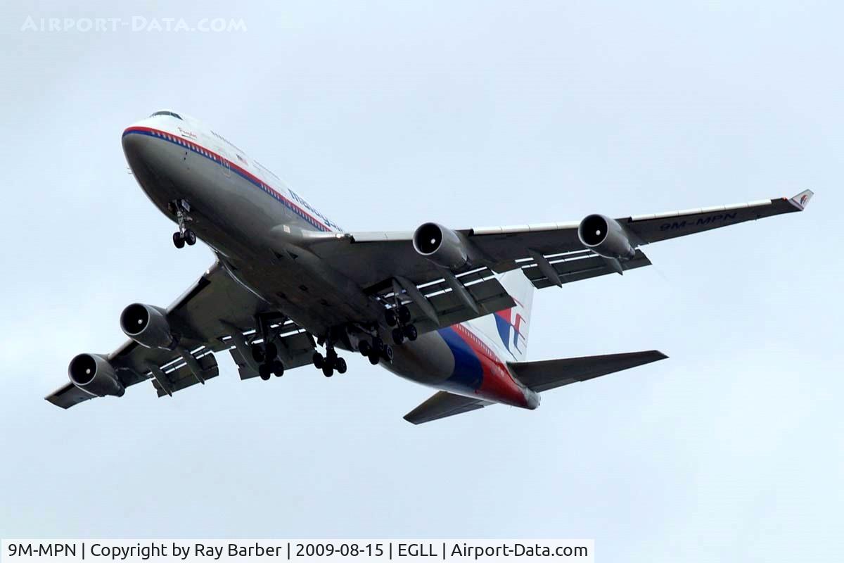 9M-MPN, 2000 Boeing 747-4H6 C/N 28432, Boeing 747-4H6 [28432] (Malaysia Airlines) Home~G 15/08/2009