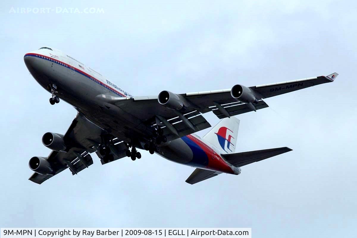 9M-MPN, 2000 Boeing 747-4H6 C/N 28432, Boeing 747-4H6 [28432] (Malaysia Airlines) Home~G 15/08/2009