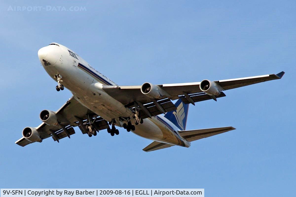 9V-SFN, 2004 Boeing 747-412F/SCD C/N 32899, Boeing 747-412F [32899] (Singapore Airlines Cargo) Home~G 16/08/2009