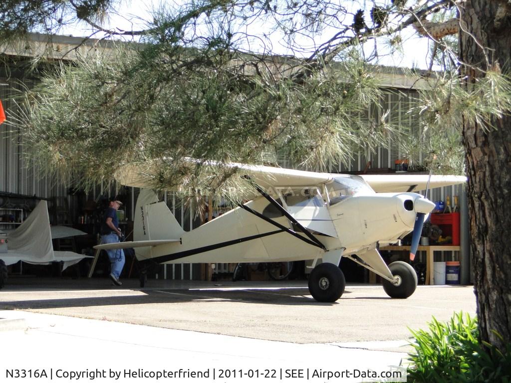N3316A, Piper PA-22-235 C/N 22-1593, Being placed back in the hanger