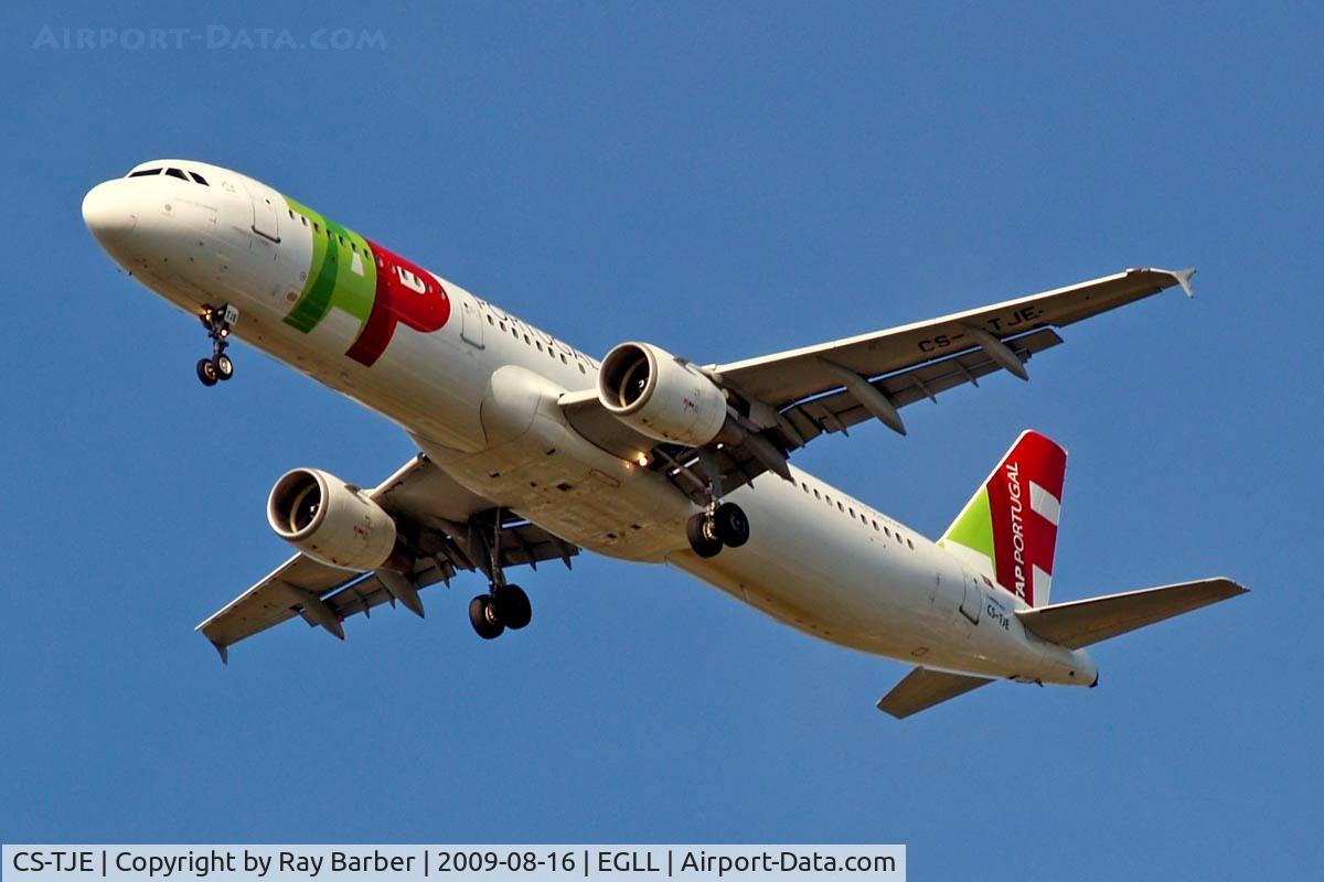 CS-TJE, 2000 Airbus A321-211 C/N 1307, Airbus A321-211 [1307] (TAP Air Portugal) Home~G 16/08/2009