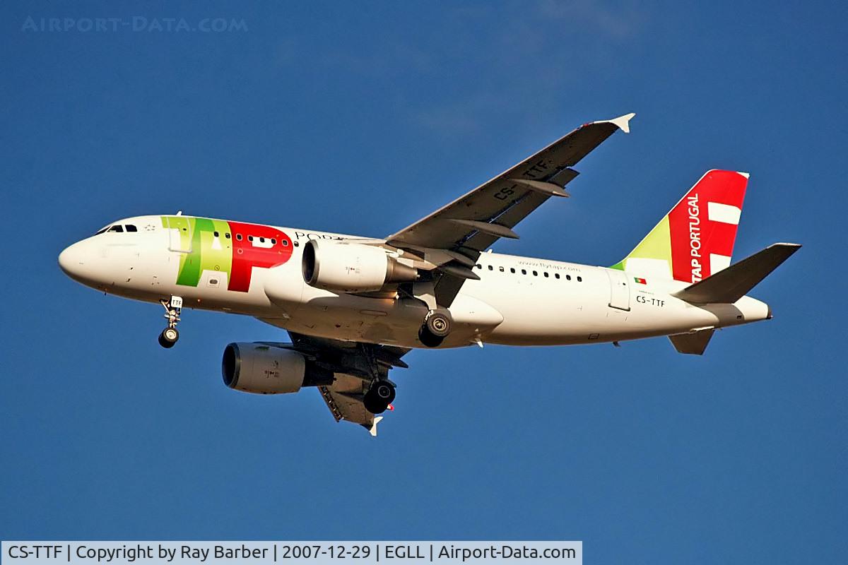 CS-TTF, 1998 Airbus A319-111 C/N 837, CS-TTF   Airbus A319-111 [0837] TAP Air Portugal Home~G 29/12/2007