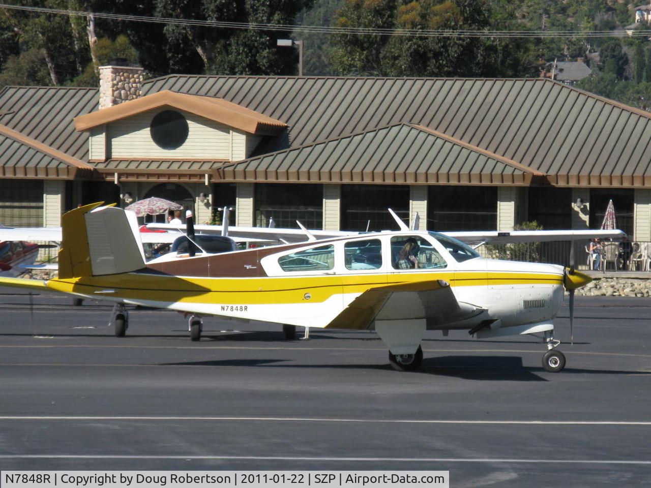 N7848R, 1968 Beech V35A Bonanza C/N D-8904, 1968 Beech V35B BONANZA, Continental IO-550 300 Hp upgrade, taxi