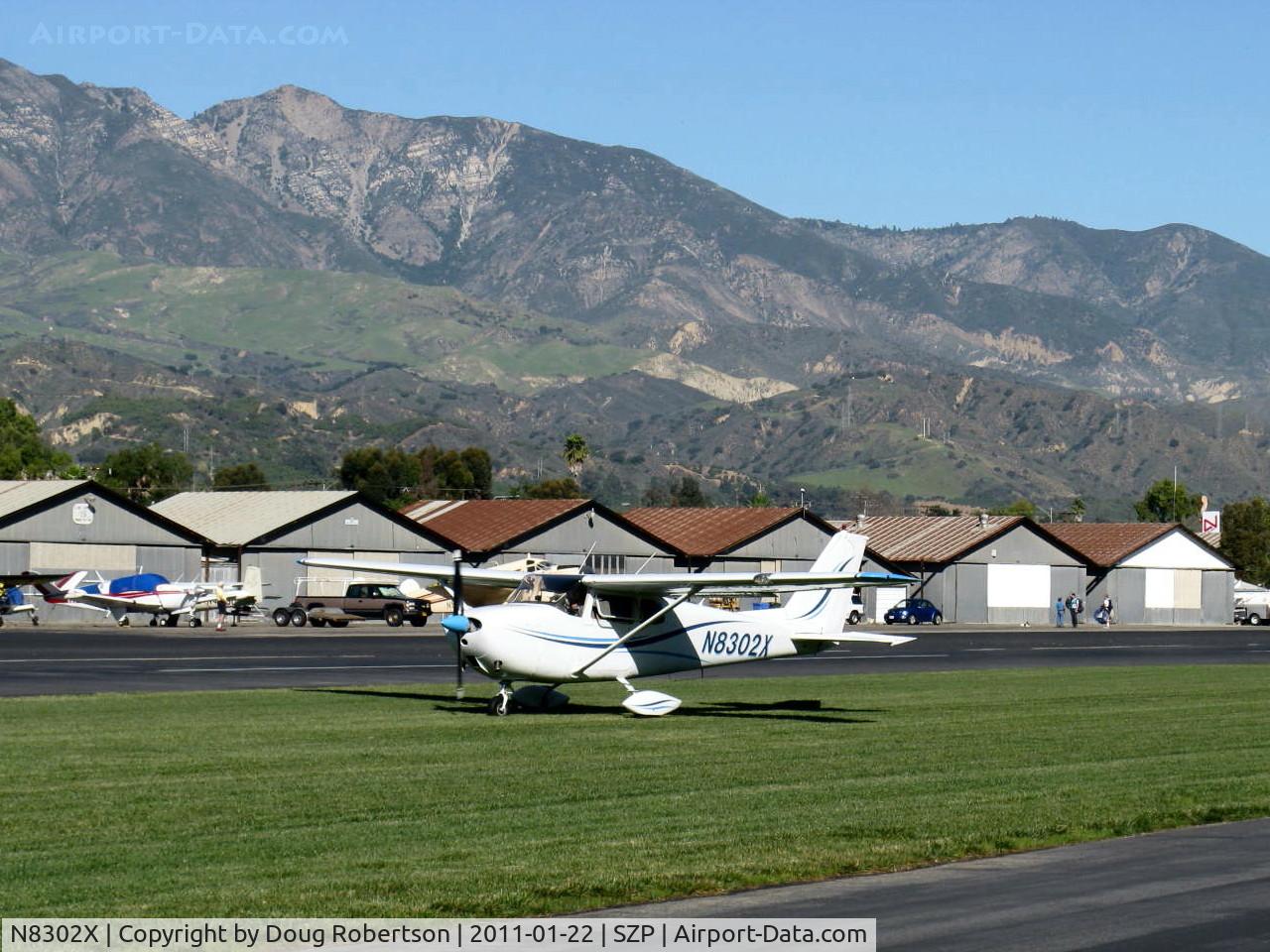 N8302X, 1961 Cessna 172C C/N 17248802, 1961 Cessna 172C, Continental O-300 145 Hp, landing roll Rwy 22L grass (usually see taildraggers here!)
