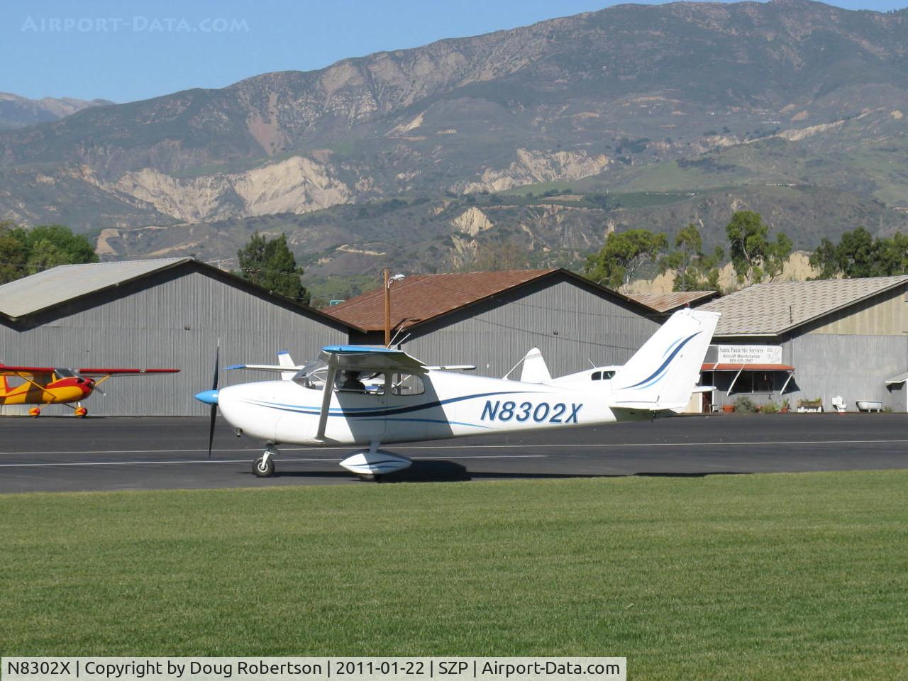 N8302X, 1961 Cessna 172C C/N 17248802, 1961 Cessna 172C, Continental O-300 145 Hp, taxi off Rwy 22L grass