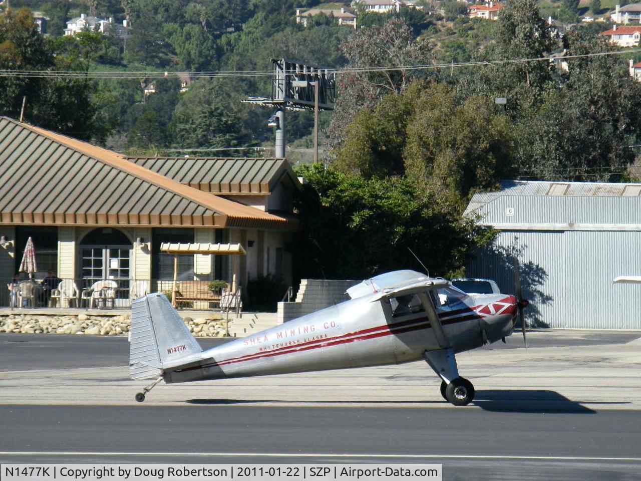 N1477K, 1946 Luscombe 8A C/N 4204, 1946 Luscombe 8A, Continental A&C85 85 Hp, this aircraft has some history-Alaska gold mining, Idaho back country, taxi to Rwy 22
