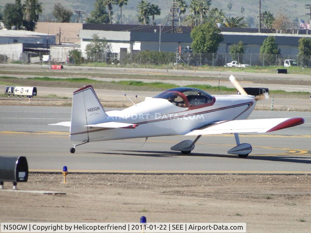 N50GW, 1993 Vans RV-6 C/N 20370, Taxiing to runway 27