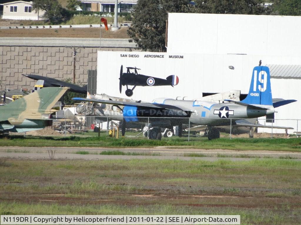 N119DR, 1944 Douglas A-26B Invader Invader C/N 27592, Parked and covered up