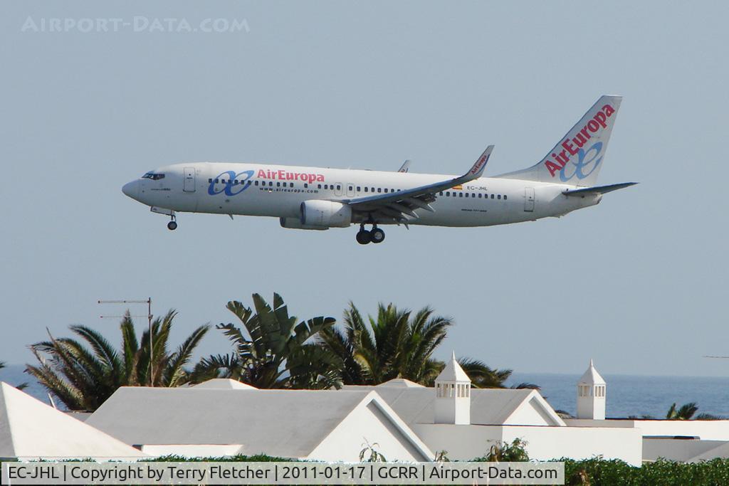 EC-JHL, 2005 Boeing 737-85P C/N 33976, Air Europa's 2005 Boeing 737-85P, c/n: 33976 over Matagorda