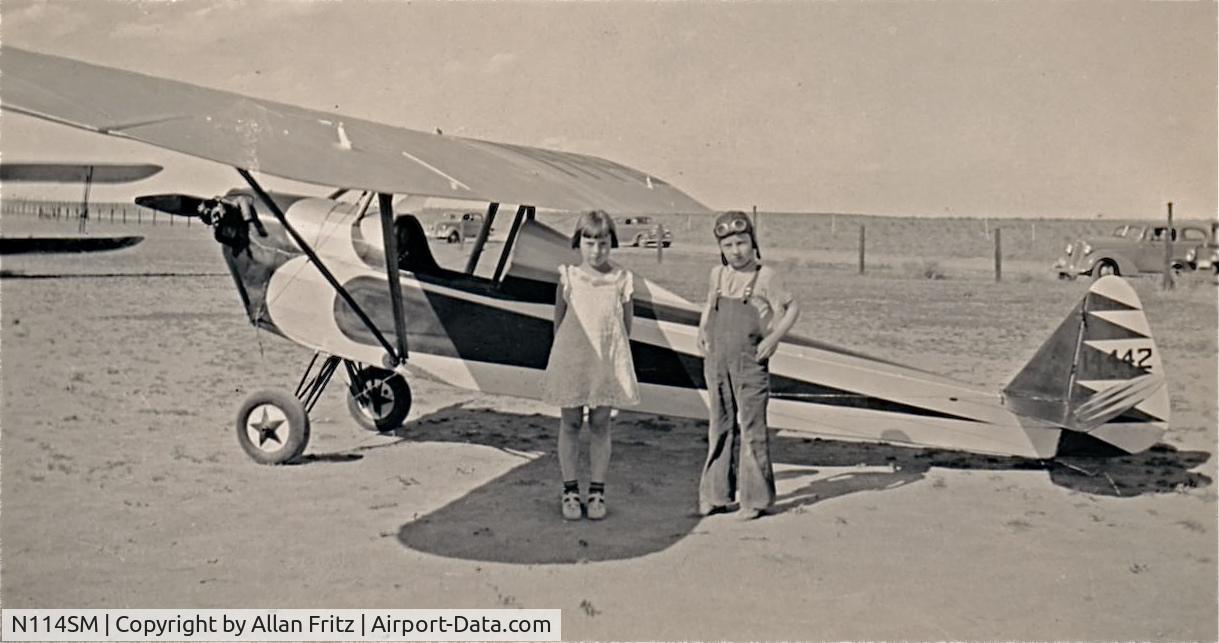 N114SM, 1978 Rockwell International 114 Commander C/N 14442, Home built by my grandfather in Sterling, KS in 1935. Later flown to California. The number on the tail reads:14442. Thought I could track it down if it has been preserved.