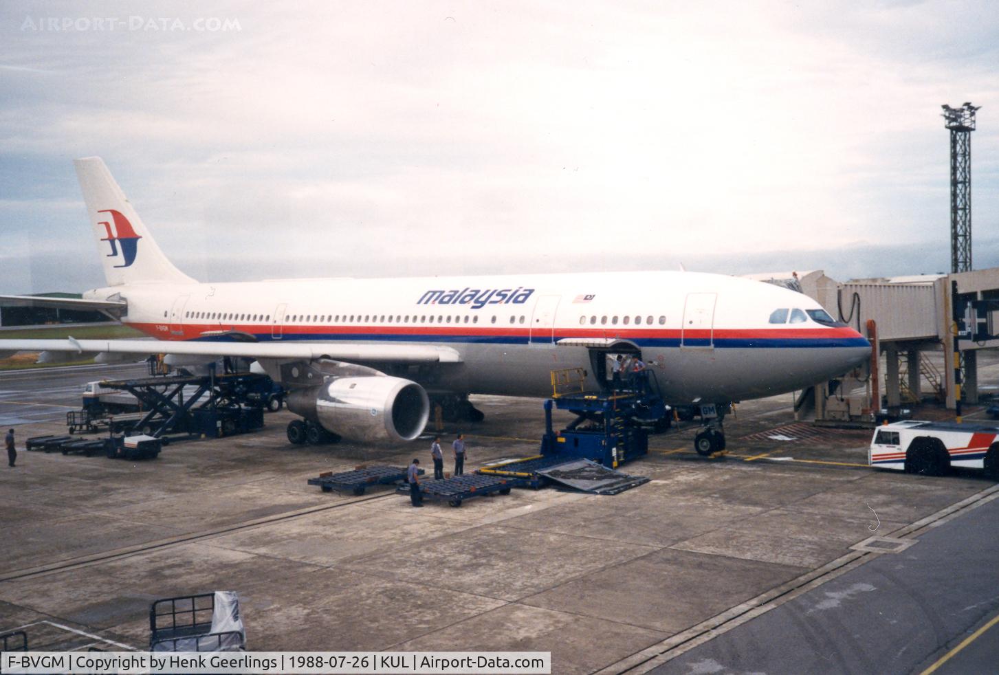 F-BVGM, 1979 Airbus A300B4-203 C/N 078, Malaysia A300 ready for dep to Kuching , Jul '88