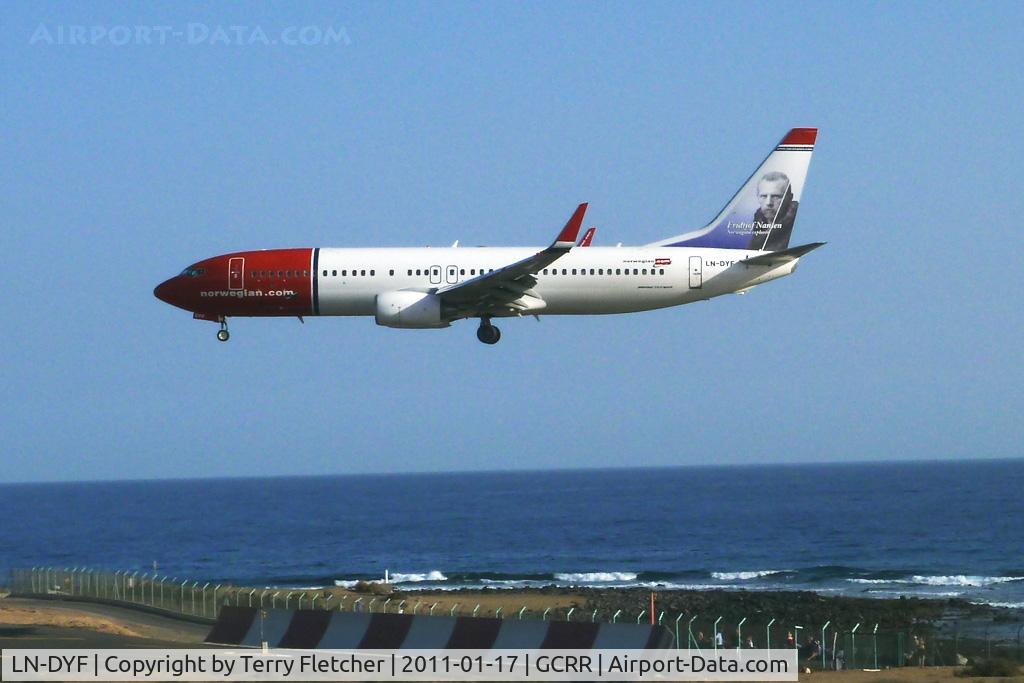 LN-DYF, 2010 Boeing 737-8JP C/N 39004, New Norwegian Shuttle B737 at Lanzarote