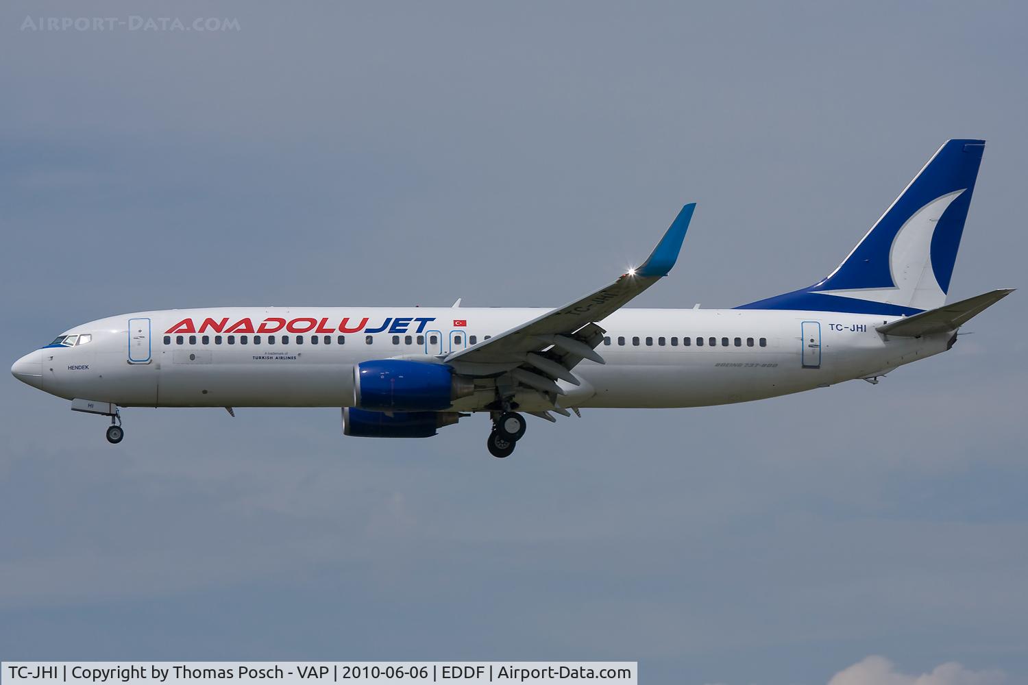 TC-JHI, 2007 Boeing 737-8FH C/N 35092, Anadolu Jet