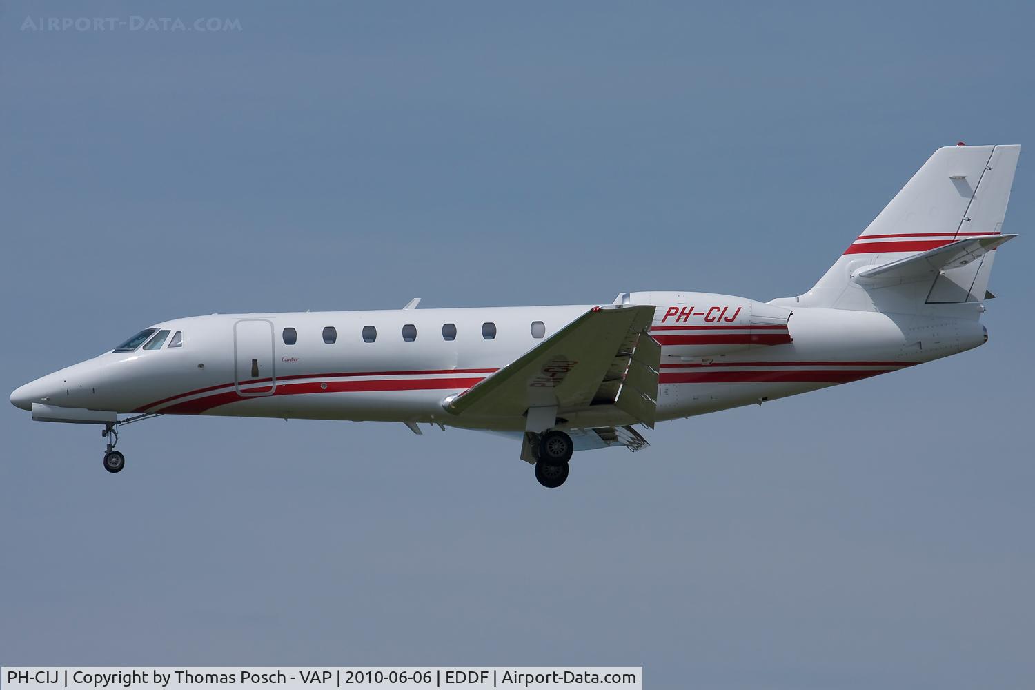 PH-CIJ, 2008 Cessna 680 Citation Sovereign C/N 680-0185, Cartier Europe
