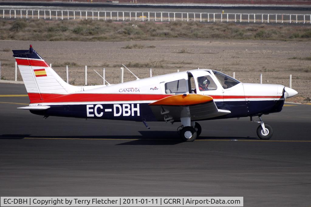 EC-DBH, Piper PA-28-140F Cherokee Cruiser C/N 28-7725281, Canavia's Cherokee Cruiser gets some fresh air at the holding point at Lanzarote