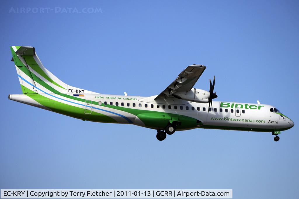 EC-KRY, 2008 ATR 72-212A C/N 795, Binter's 2008 ATR 72-212A, c/n: 795 at Lanzarote