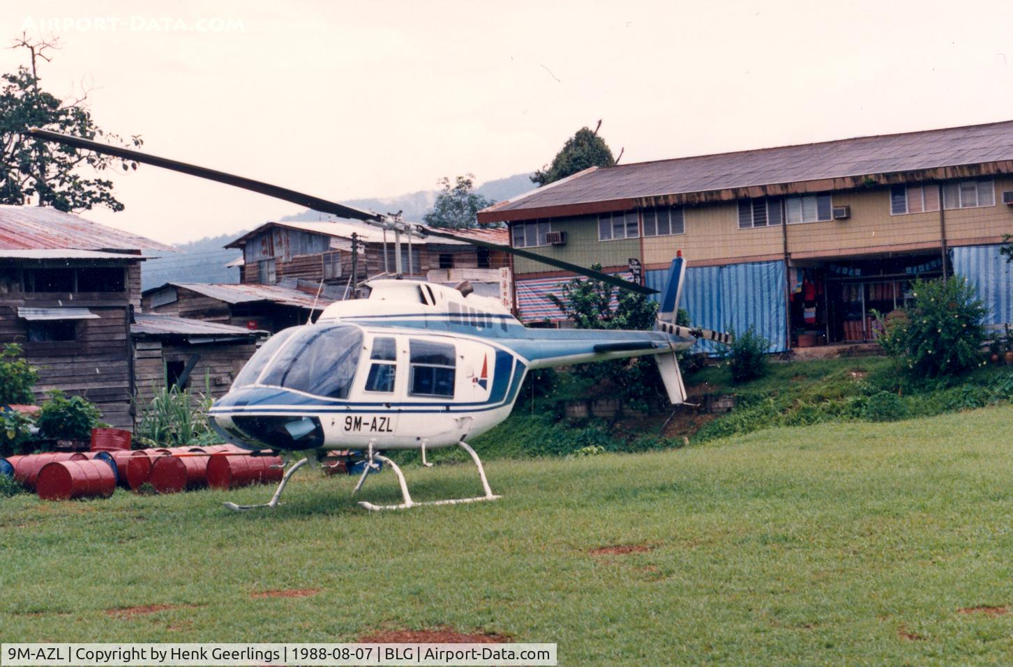 9M-AZL, Bell 206B-3 JetRanger III C/N 3210, Sarawak ,  Belaga , Bell Jetranger , Aug '88