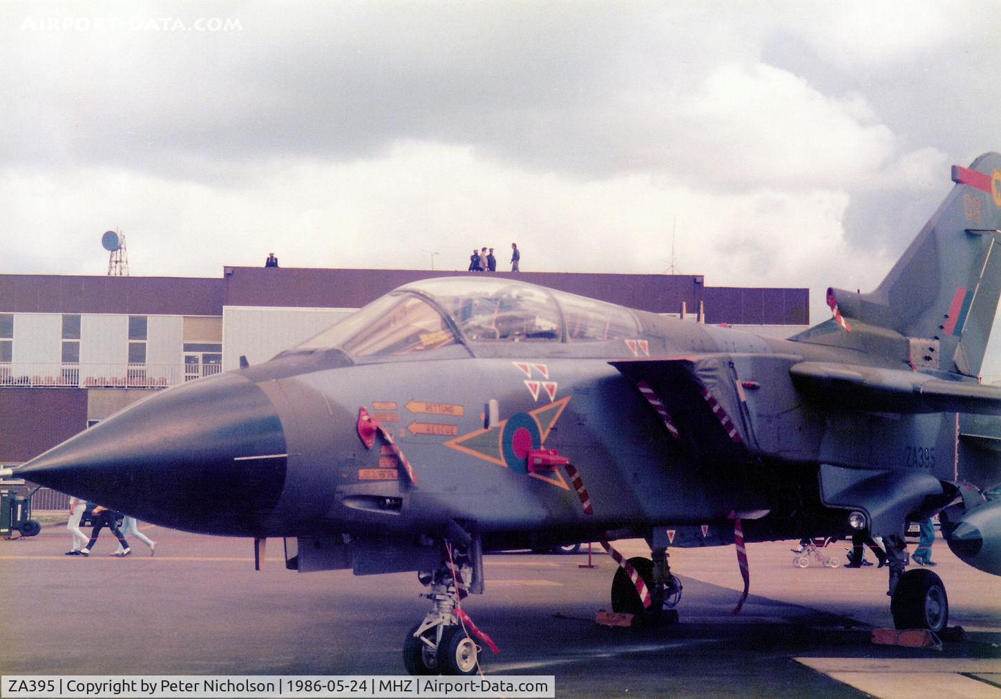 ZA395, 1982 Panavia Tornado GR.1A C/N 192/BS062/3094, Tornado GR.1 of 27 Squadron based at RAF Marham on displayat the 1986 RAF Mildenhall Air Fete.