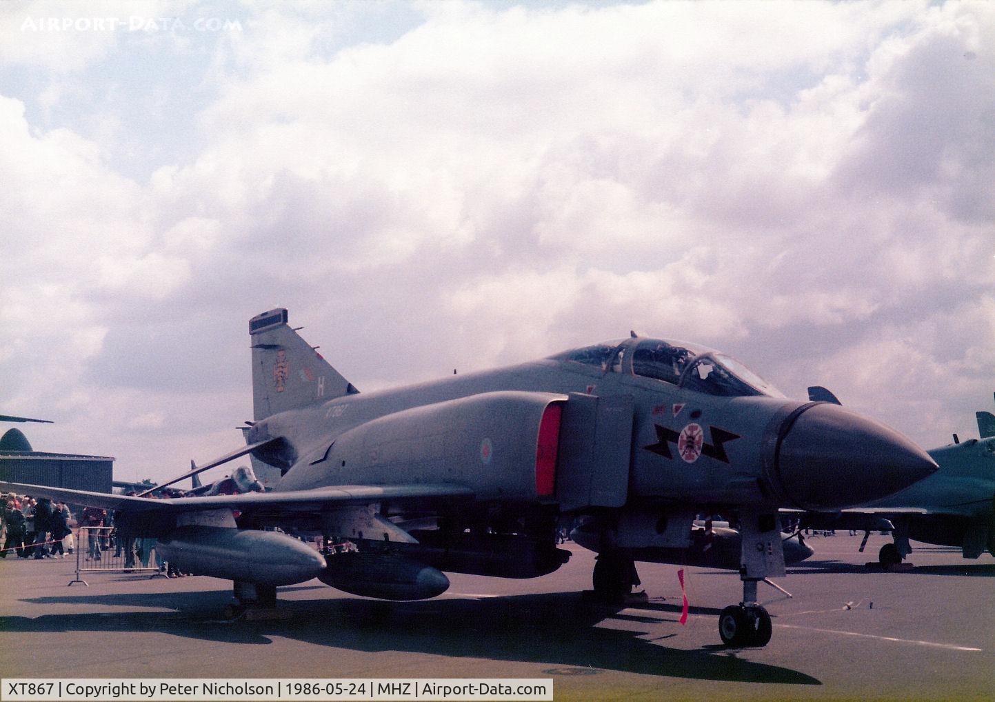 XT867, McDonnell Douglas Phantom FG1 C/N 2546/0013, Phantom FG.1 of 111 Squadron at RAF Leuchars on display at the 1986 RAF Mildenhall Air Fete.