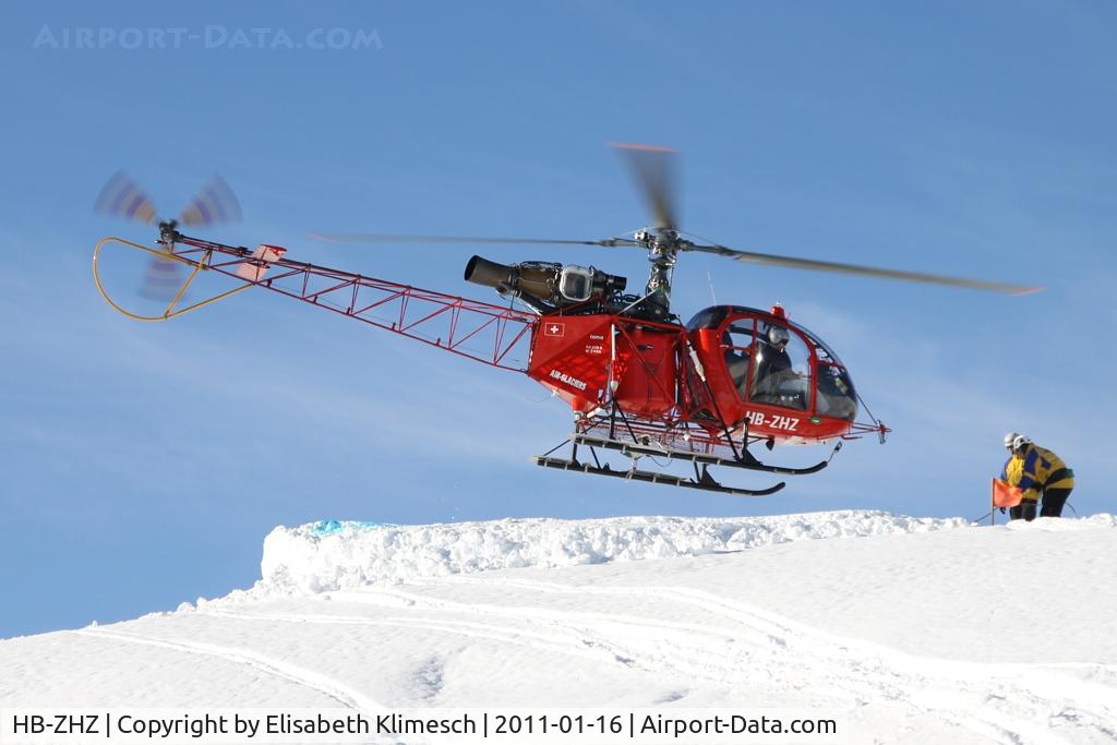 HB-ZHZ, 1977 Aerospatiale SA-315B Lama C/N 2486, at Lauberhorn/Switzerland