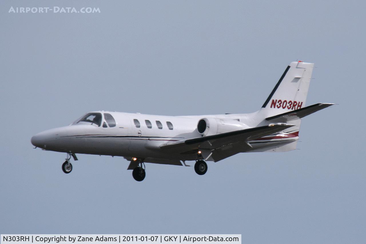 N303RH, 1980 Cessna 501 Citation I/SP C/N 501-0303, 2011 Cotton Bowl game traffic landing at Arlington Municipal Airport