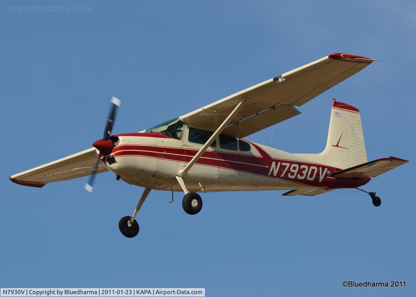 N7930V, 1967 Cessna 180H Skywagon C/N 18051830, On Final Approach.