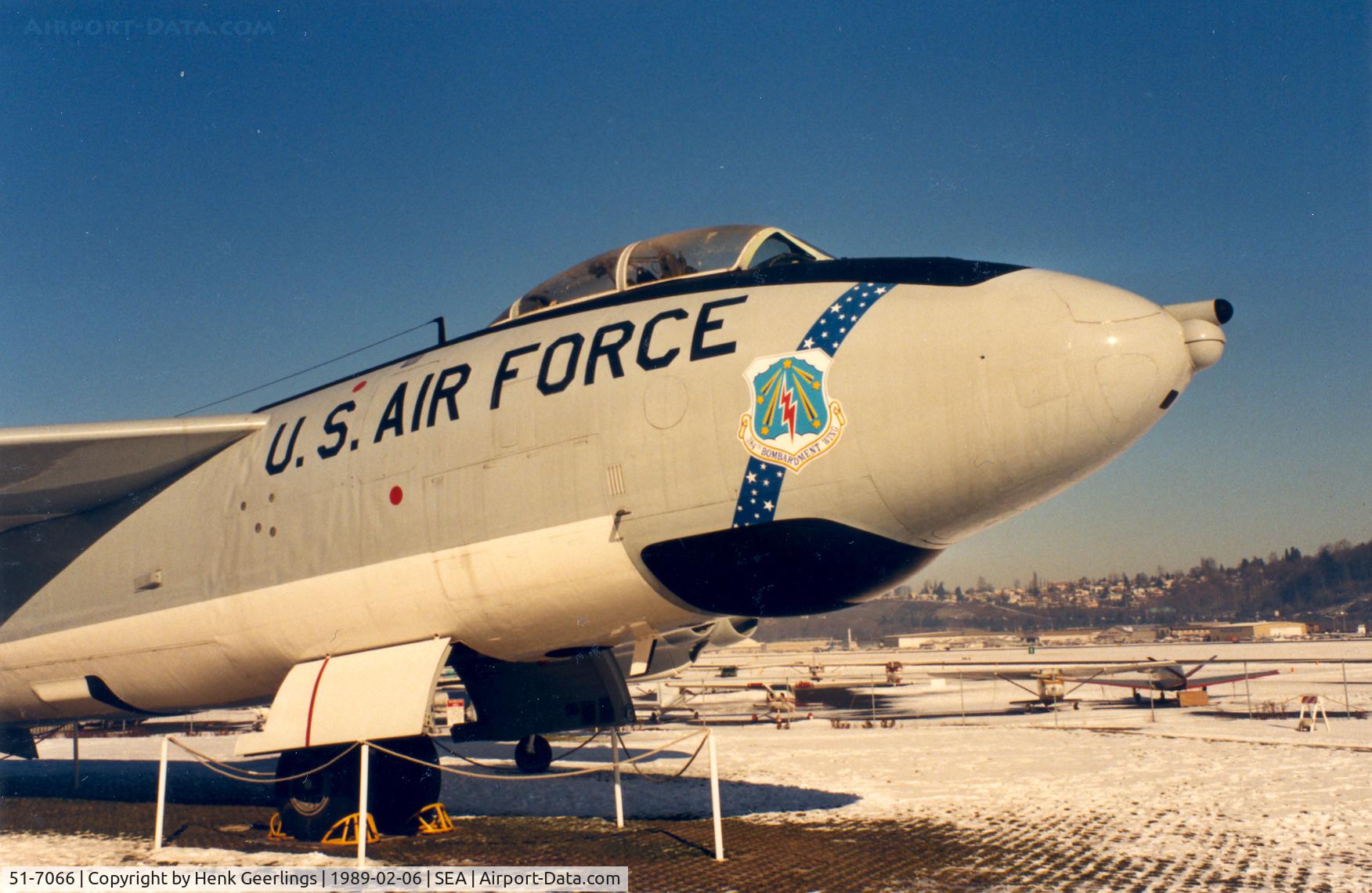 51-7066, 1951 Boeing WB-47E-75-BW Stratojet C/N 450609, Seattle Museum of flight , Feb 1989