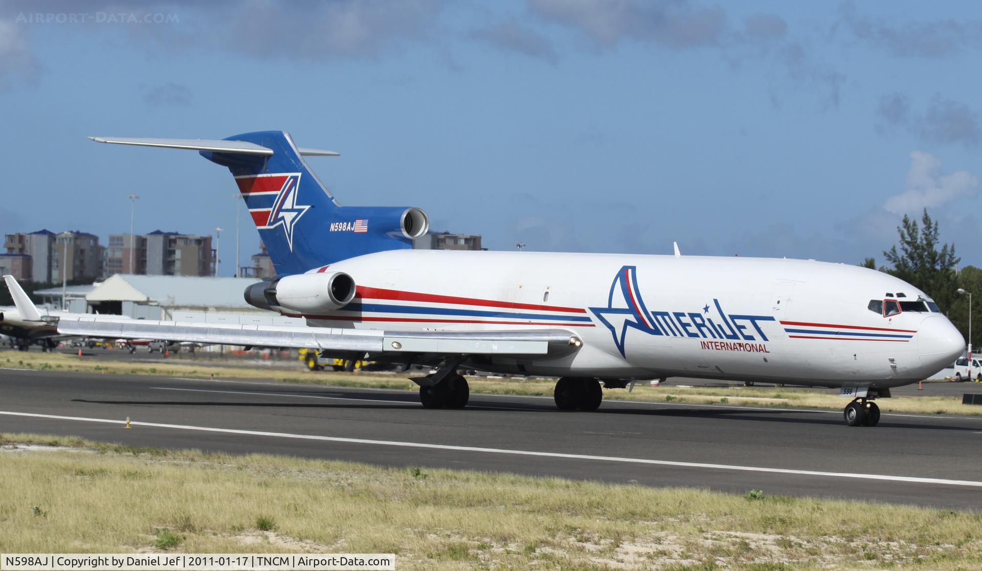 N598AJ, 1979 Boeing 727-212 C/N 21947, AmeriJet N598AJ just landed at TNCM