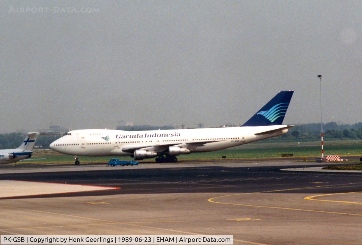PK-GSB, 1980 Boeing 747-2U3B C/N 22247, Garuda B747 - 200 , SPL Mei '89