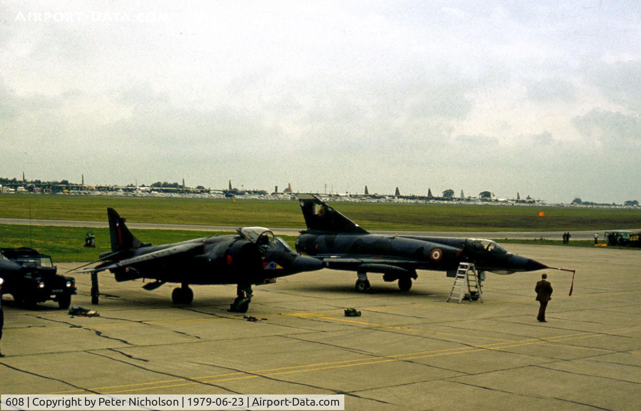 608, Dassault Mirage IIIE C/N 608, Mirage IIIE of EC 2/4 French Air Force on the flight-line at the 1979 Intnl Air Tattoo at RAF Greenham Common.
