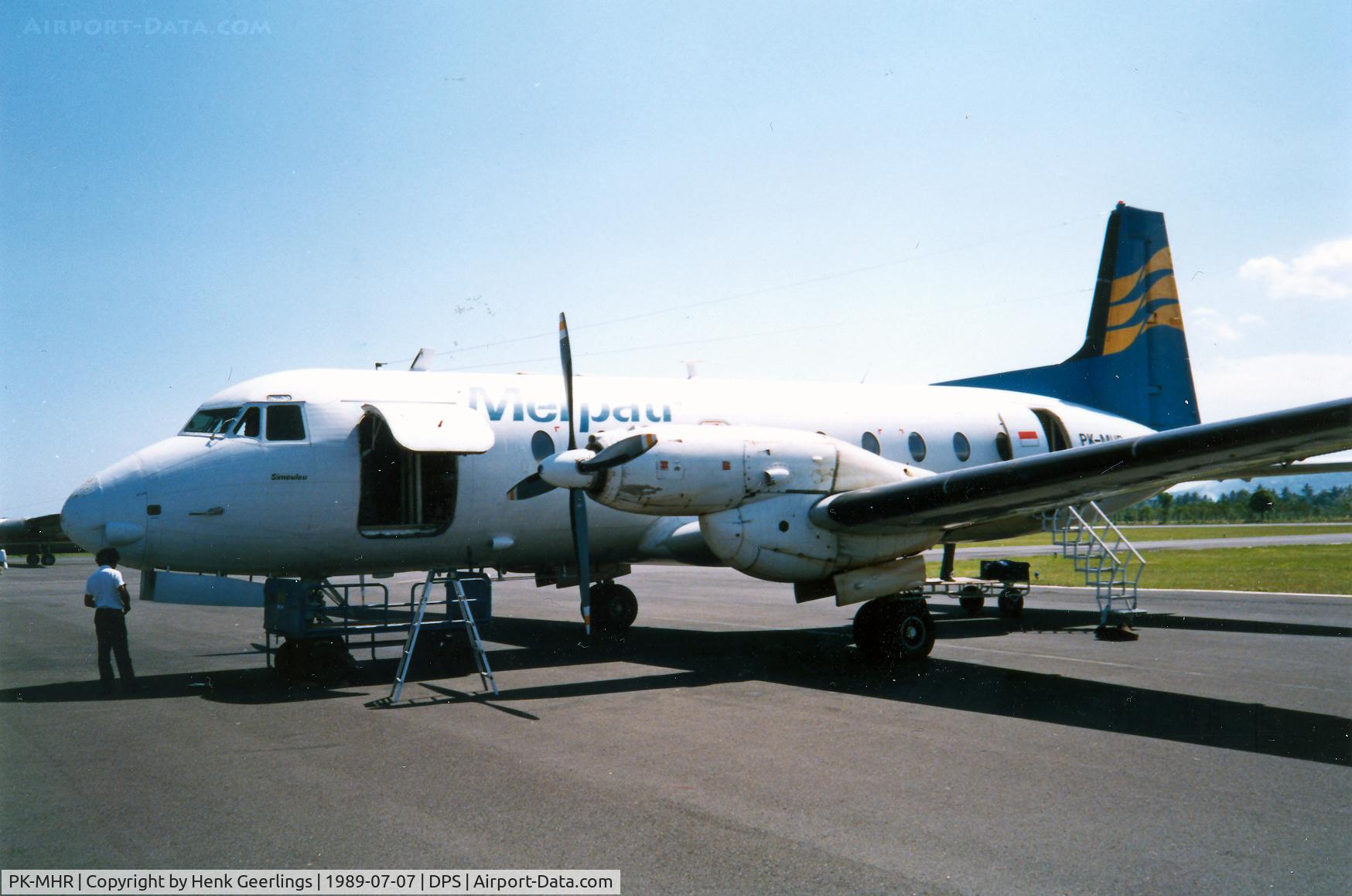 PK-MHR, 1971 Hawker Siddeley 748 Srs 2A C/N 1696, Merpati 748